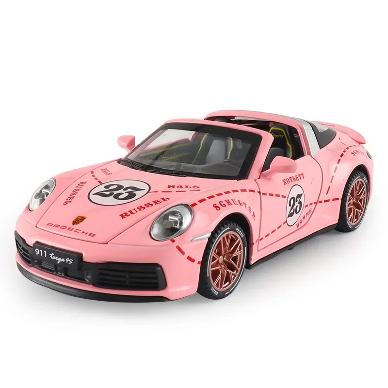 1:32 Porsche 911 Targa 4S Convertible Simulation Alloy Car Model Decoration Collection Gift Toy Die Casting Model Boy Toy