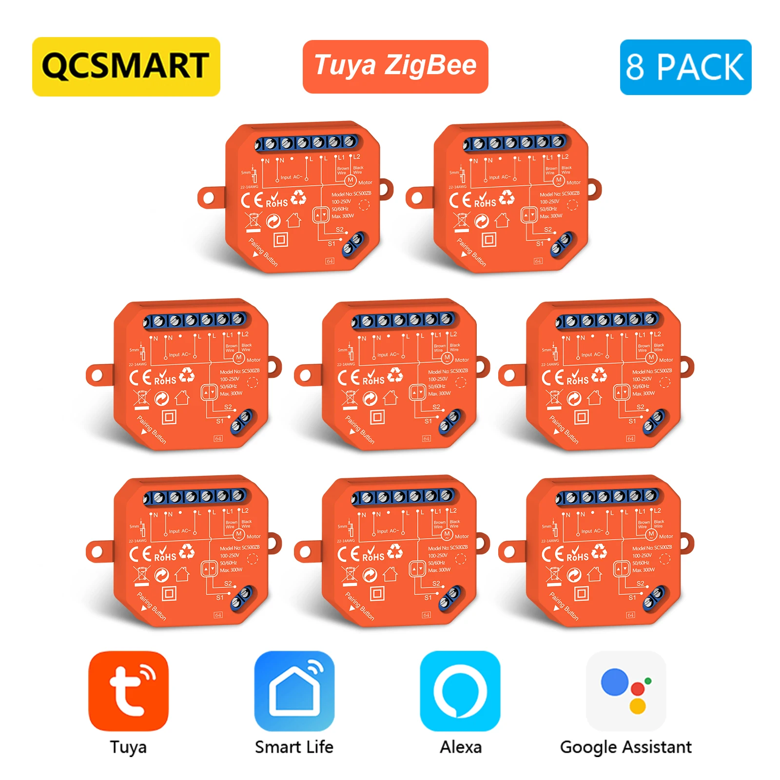ZigBee Rollladen Jalousien Schalter Relais Modul Tuya Smart Life Prozent Fortschritt Timer Steuerung Google Assistant Alexa