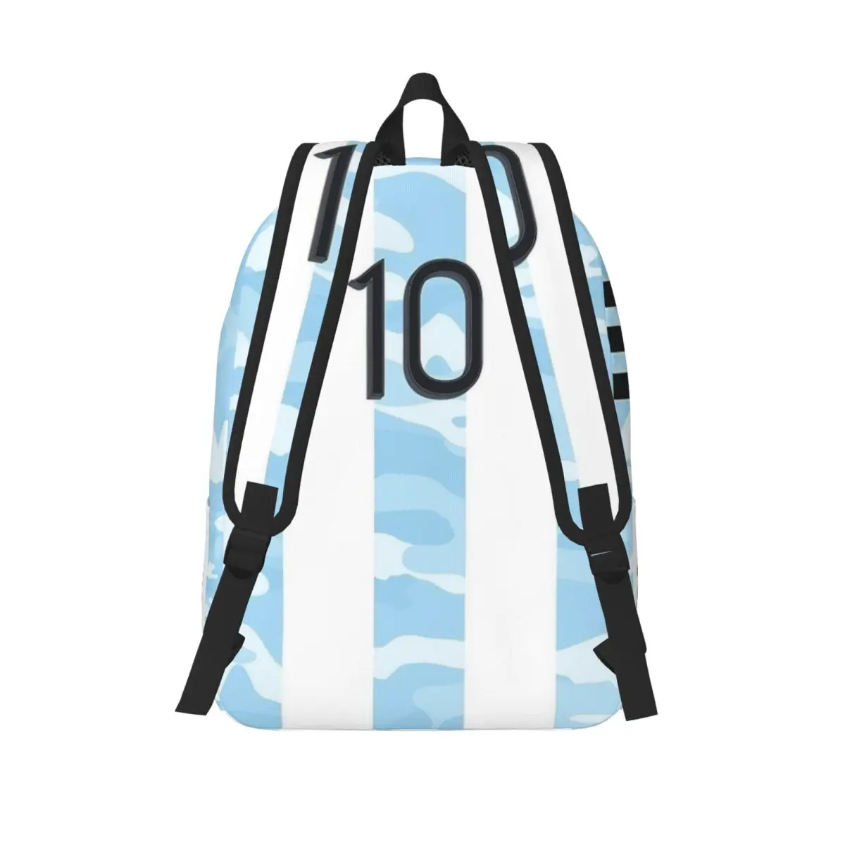 Argentina Football 10 Casual Backpack Durable High School Business Soccer Star Fan Daypack for Men Women Laptop Computer Bags