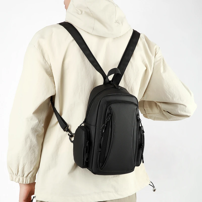 Bolso de Pecho Multifuncional para Hombre, Mini Mochila Oxford para Viajes Diarios, Deportes al Aire Libre y Viajes