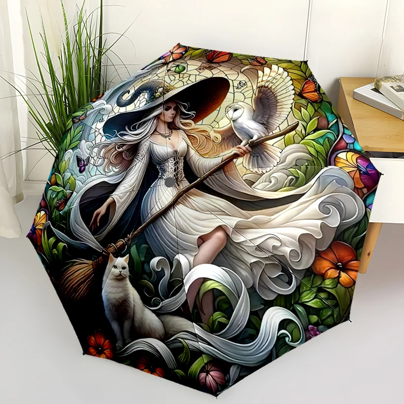 Wizard Automatic Umbrella, Compact Design with 8 Ribs,  Outdoor Leisure and Daily Use-ideal Gift