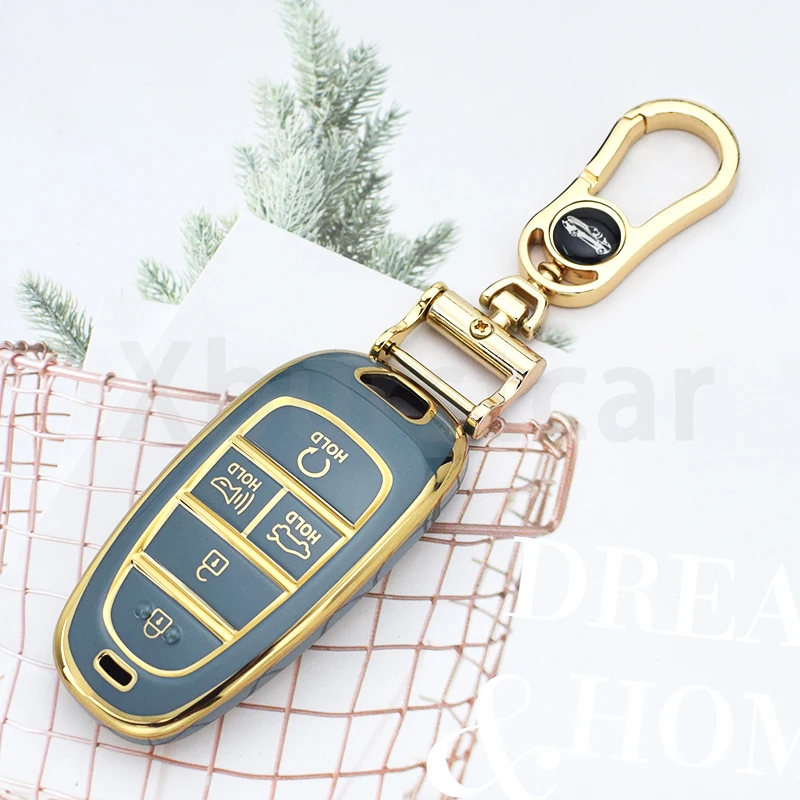 5 Buttons Shell for Hyundai Santa Fe Tucson 2022 NEXO NX4 Atos Prime Solaris 2021 TPU Car Key Case Cover Auto Accessories view 5