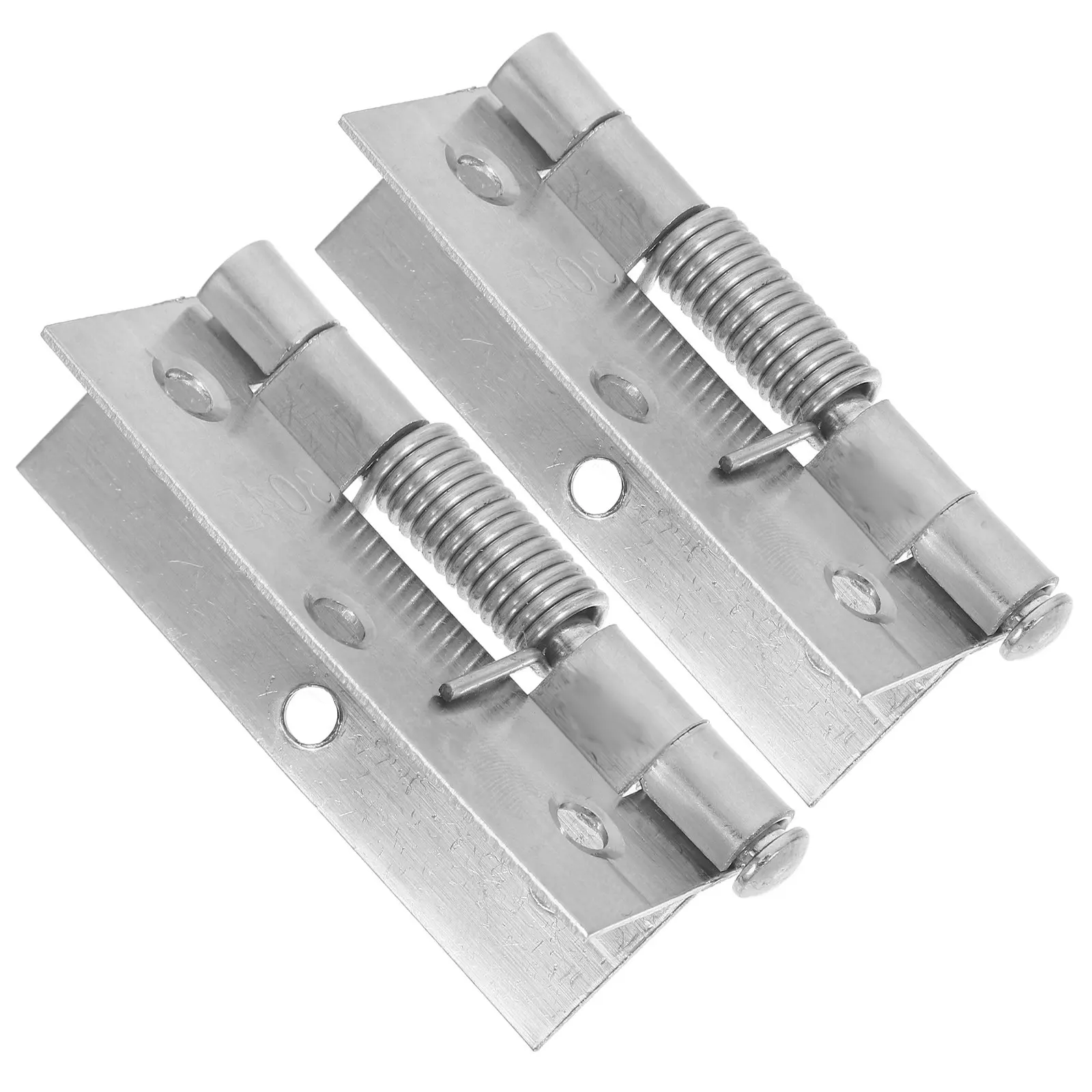 2Pcs Stainless Steel Self Closing Door Hinges Heavy Duty Automatic Door Spring Hinges for Wood Screen Basement Bathroom Laundry