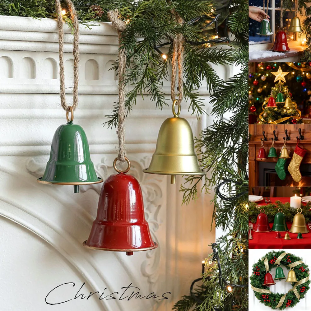 

2026 NEW Bell Ornaments Holiday Pendants Christmas Tree Pendant for Home Dinner School Restaurant Cafe Shopping Mall Wedding 1PC