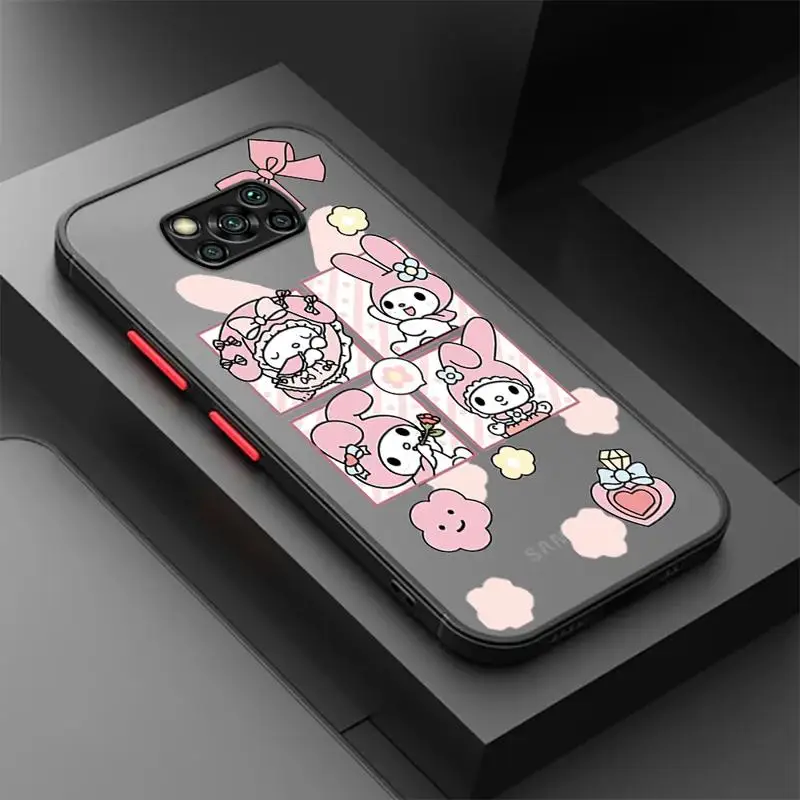 Cartoon Space Kurome Melodys phone cases for Xiaomi Mi Poco X4 Pro5G M5 Mi 11 C40 11T 9TPro X3 NFC 13 12 Luxury Matte Back Cover