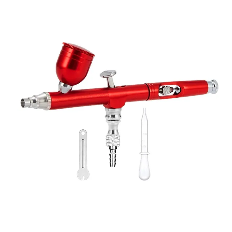 LUCKshopping Multi-Purpose For Art, Crafts, Airbrush Kit AR-130-Cake Decorating& More In Anodized Aluminum& Copper Design