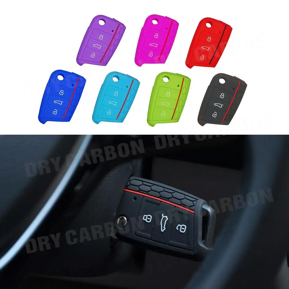 Remote 3 Buttons Car Key Case Cover for Volkswagen VW Golf 7 MK7 Key Protector Car Accessories