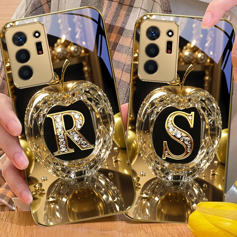 Изысканный роскошный золотой чехол для телефона Samsung A 01 02 52S 04 A04e 05 10 12 13 22 23 24 36 42 Note 10 20Ultra 8 9 с золотым стеклом