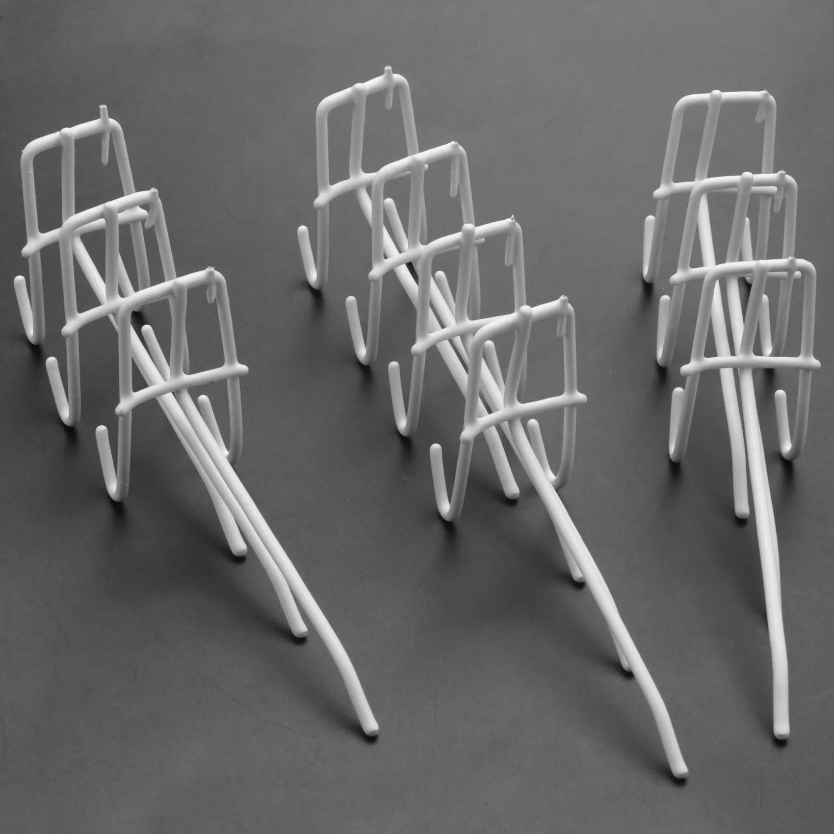 

40 Pcs 3.9Inch Long White Metal Store Grid Wall Bracket Display Hooks-B51B