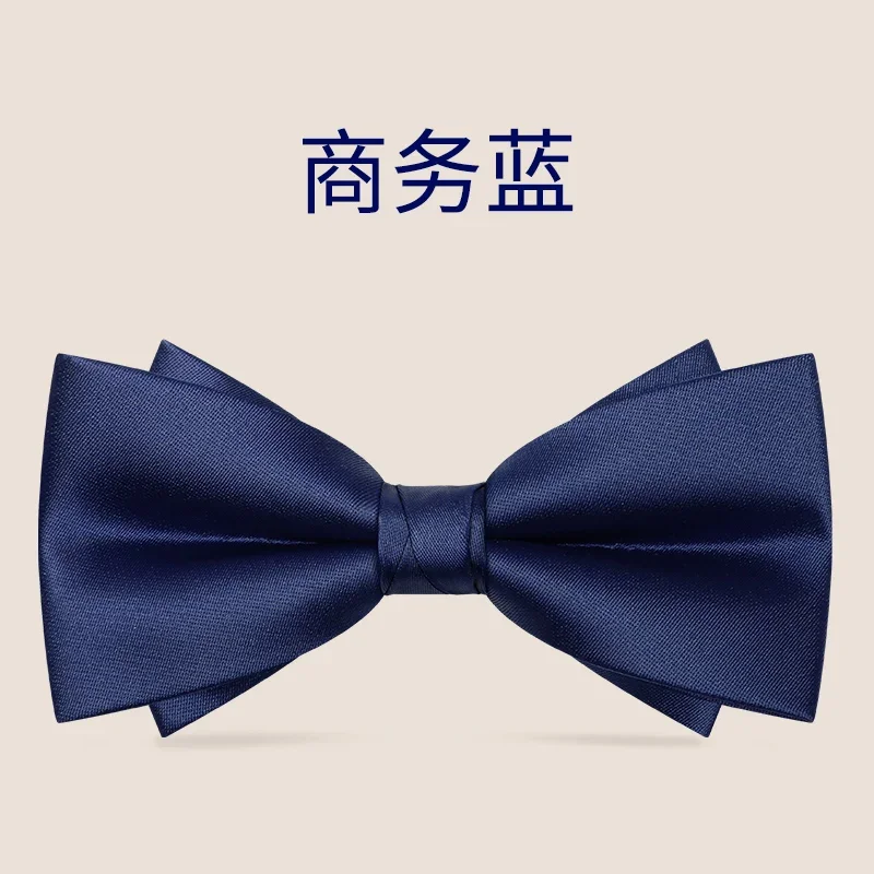 

high quality Men's bow tie best man blue bridegroom blue dress shirt business wedding fashion version brother group bow tie