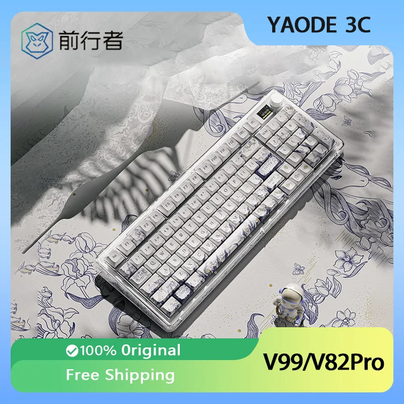 

Eweadn V99/V82Pro Mechanical Keyboard Tri-mode Multifunctional Knob RGB Hot Swap Customized Gaming Keyboard Gamer PC Gift