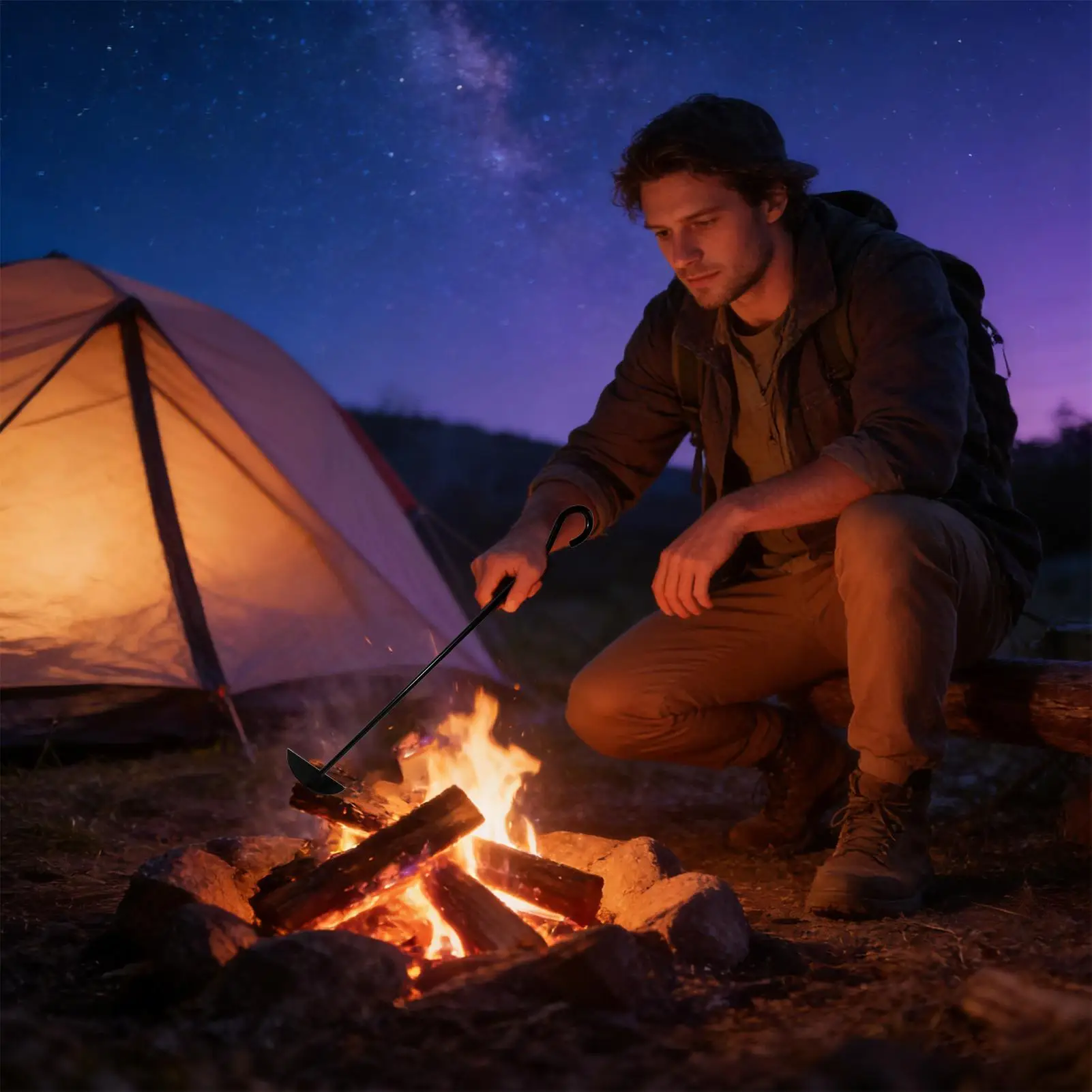 مدفأة أشعل النار أداة شديدة التحمل مغرفة لفرن الشواية أشعل النار أدوات تنظيف لفرن الفرن موقد شواء خارجي موقد خشب الشواء #2