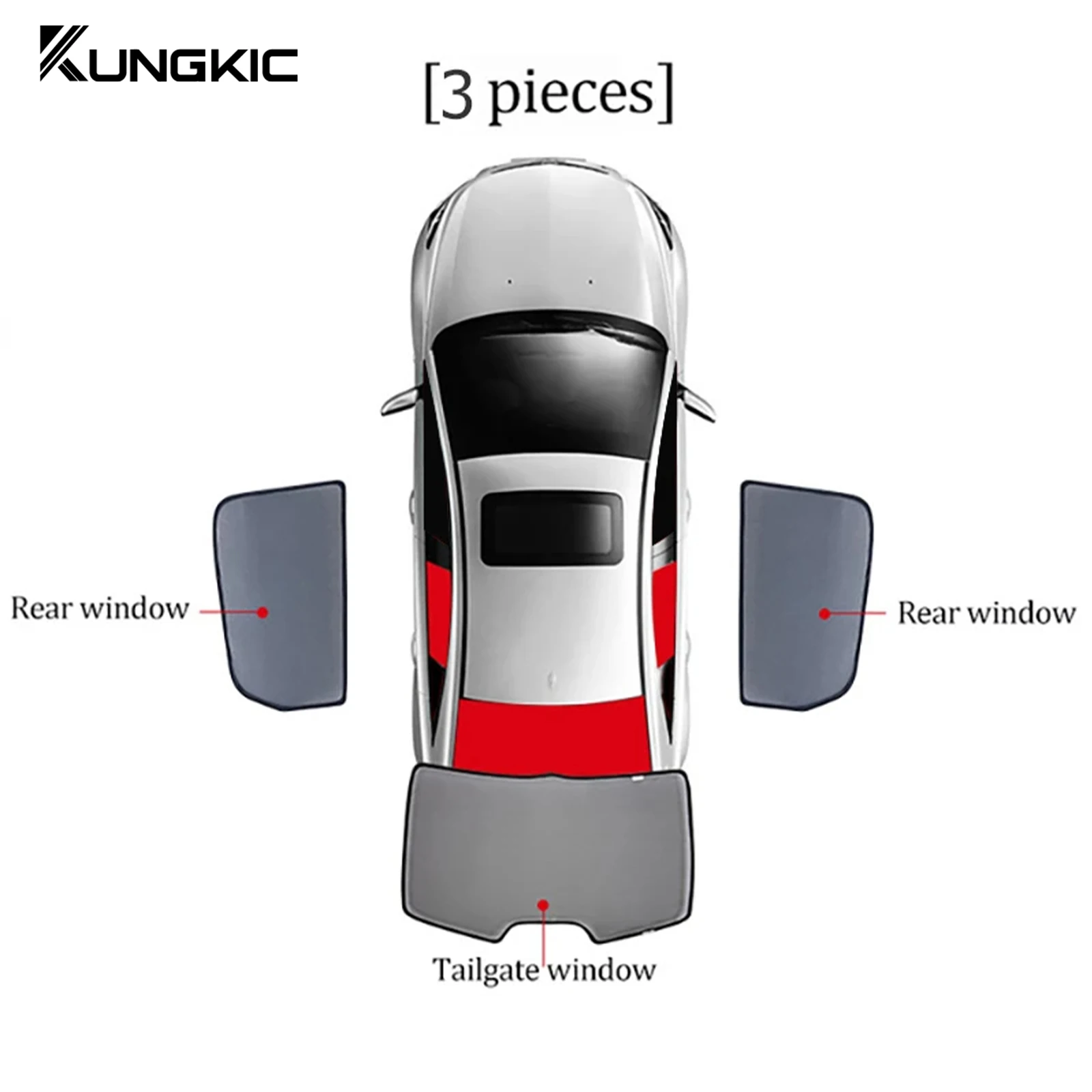 Sonnenschutzschild für Skoda Octavia 4 2020 2021 2022 2023 2024 2025 Windschutzscheiben-Blindvorhang, Sonnenschutzvisier für die Rückseite des Fensters – Detail 9
