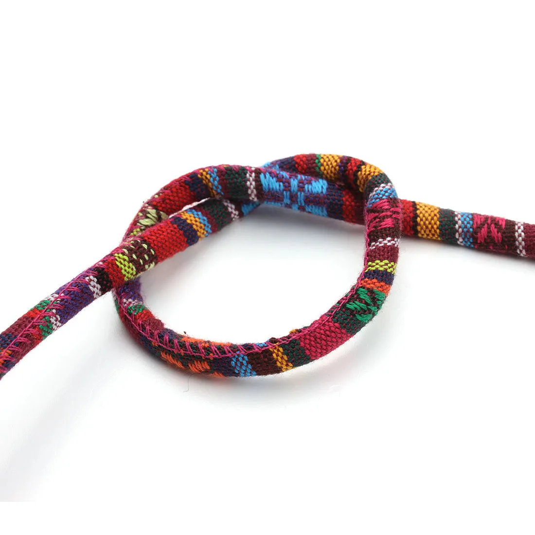 6mm Cotton Cords Multi Colors Round Fabric Ethnic Rope Textile Wrap Embroider Cords For DIY Handmade Bracelets Making Supplies