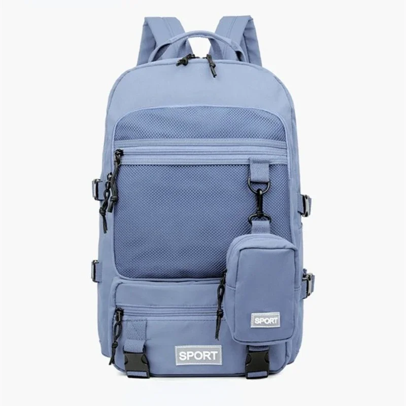 Oxford Textile Solid Color 2024 New Product Backpack Large Capacity Zipper Softback Casual Backpack Arcuate Shoulder Strap Bag