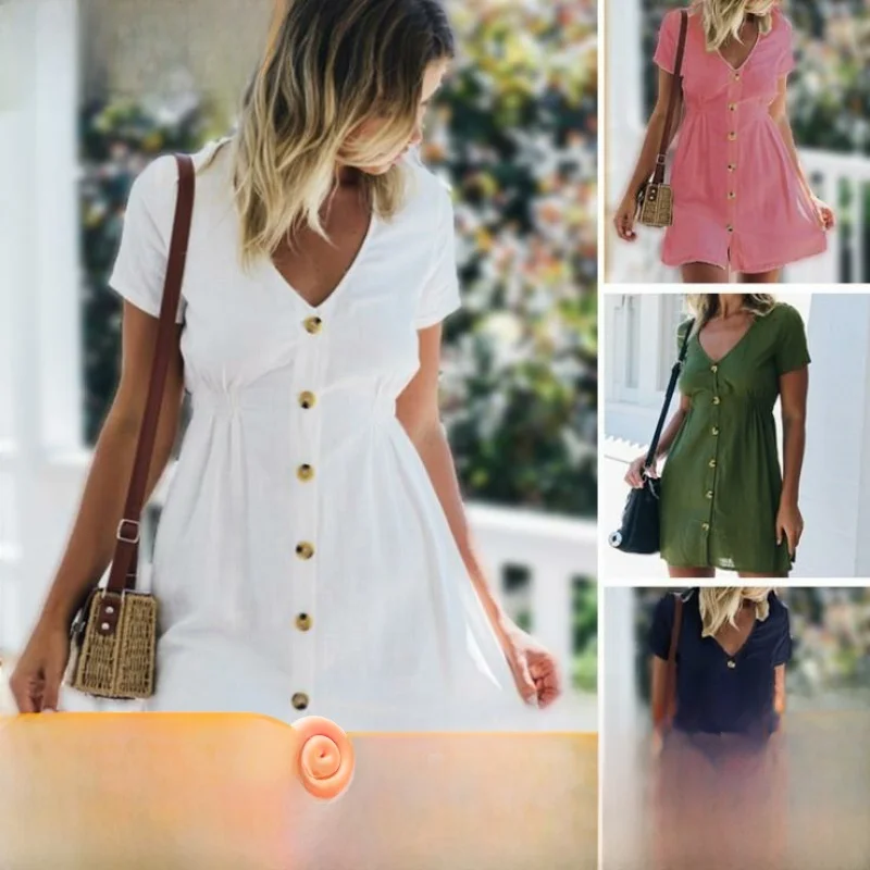 T-shirt ample décontracté d'été pour femmes Dr Lady Blouse Dres Tee-Quarter Sve Autre tissu Ciwalk Sle Autre 00% Mat...