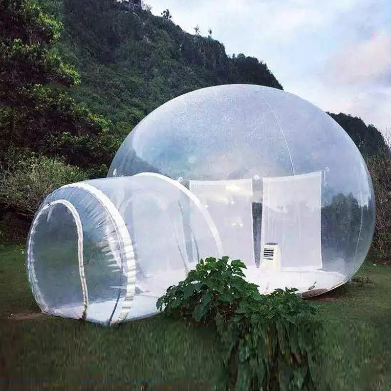 

Cheap Inflatable Transparent Bubble Tent For Rent Outdoor Travial Inflatable Bubble House With Tunnel For Picnic