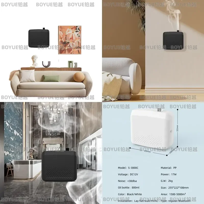 800ml Wall Mounted Automatic Air Freshener Dispenser Battery Operated Scent Diffuser for Home Hotel Bathroom Toilet Odor