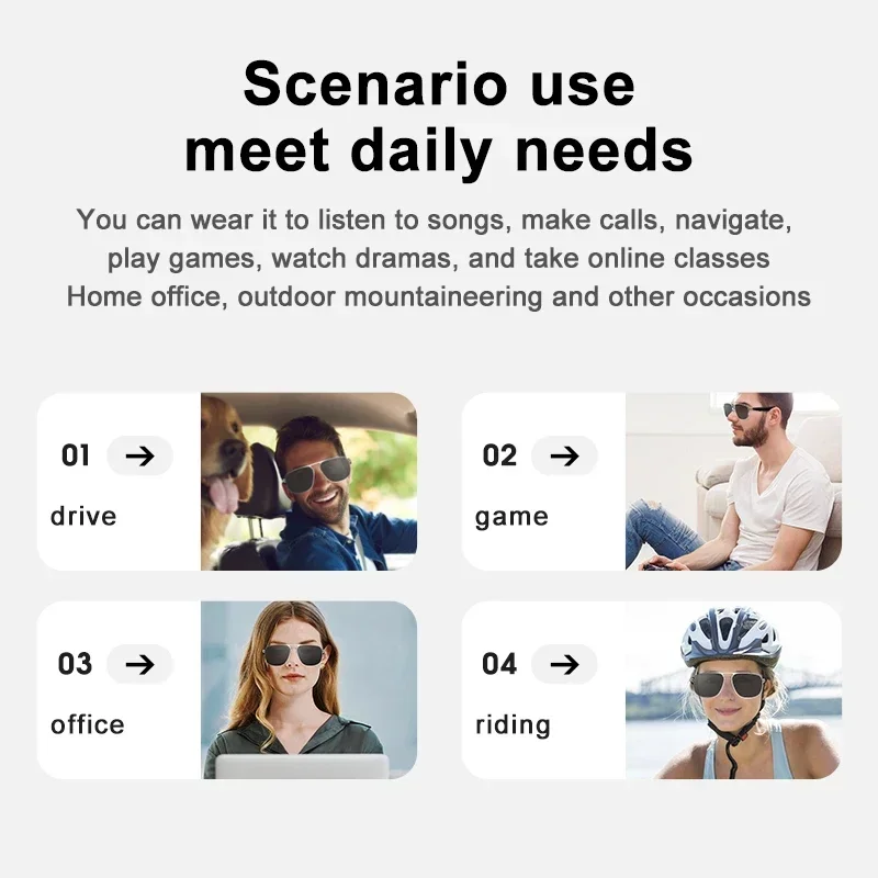 Camera Control Audio Smart Glasses HD Bluetooth Call Voice Assistant Listen Music Glasses Smart Sports Polarized Sunglasses New image 6