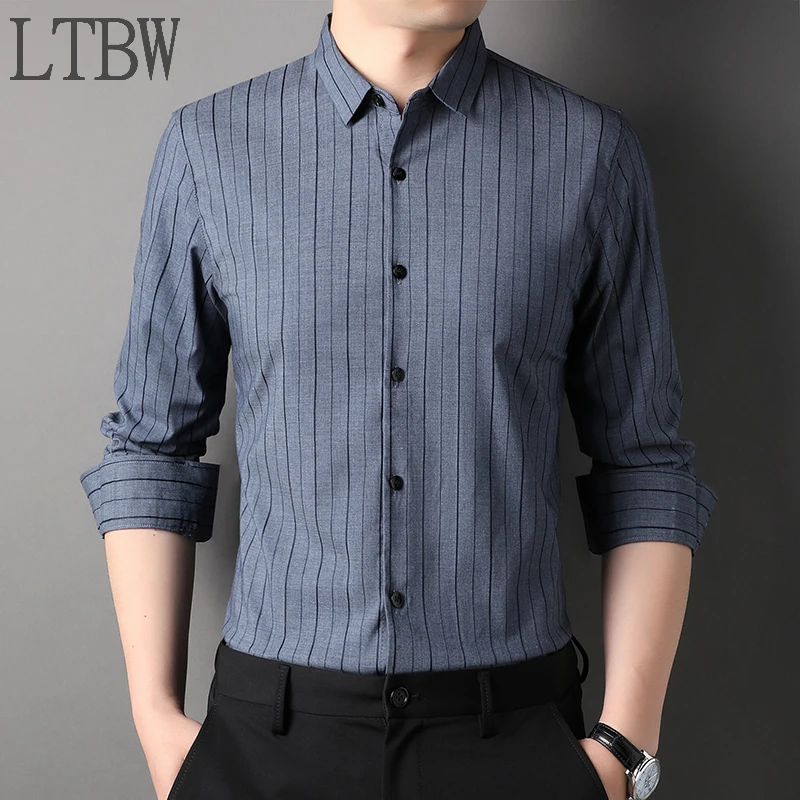 New Spring and Autumn Men's Business Solid Color Formal Long Sleeve Shirts Men's Sleeves Slim Fit Casual Shirts Hot Selling Spot