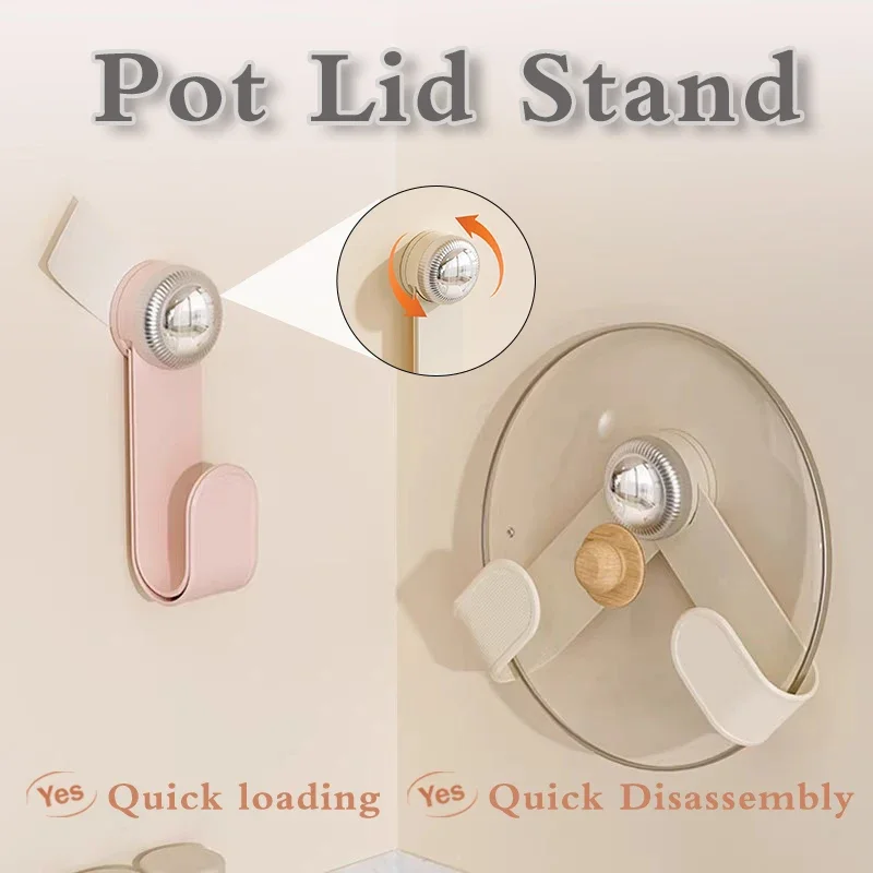 

Multipurpose Pot Lid Holder Wall Mounted Adjustable Pot Lid Rack for Kitchen Suction Cup Bathroom Towel Hook Hair dryer holder