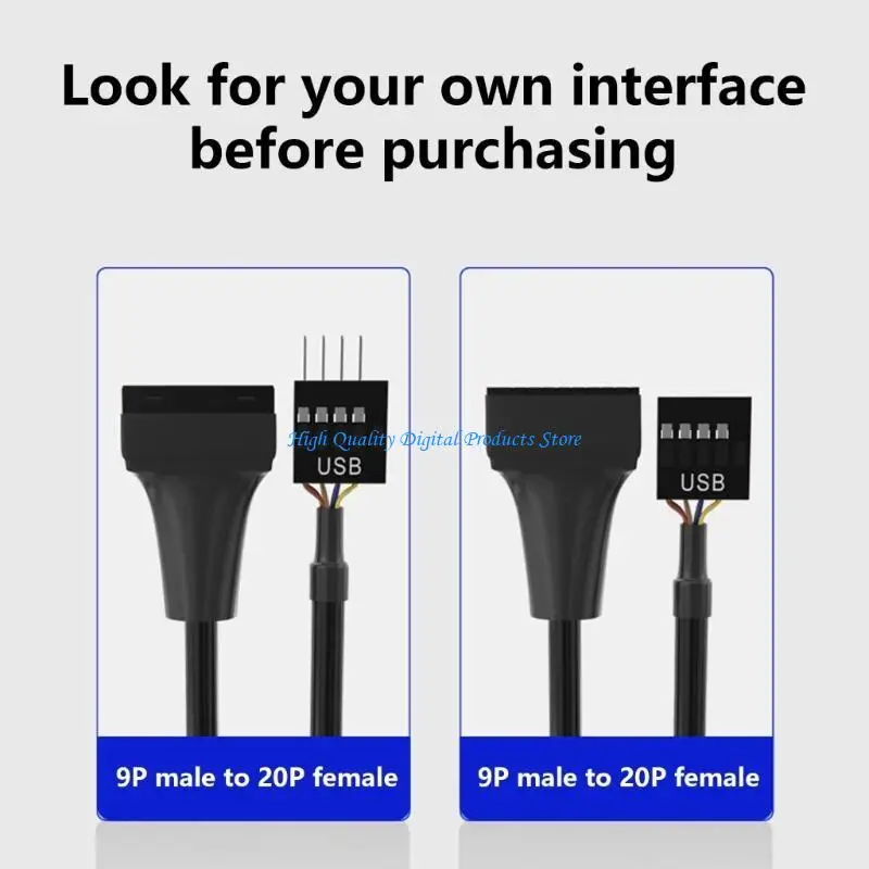 U2JE USB 3.0〜2.0最新のマザーボードと古いUSBデバイスとの間の接続用の男性の女性変換ケーブル