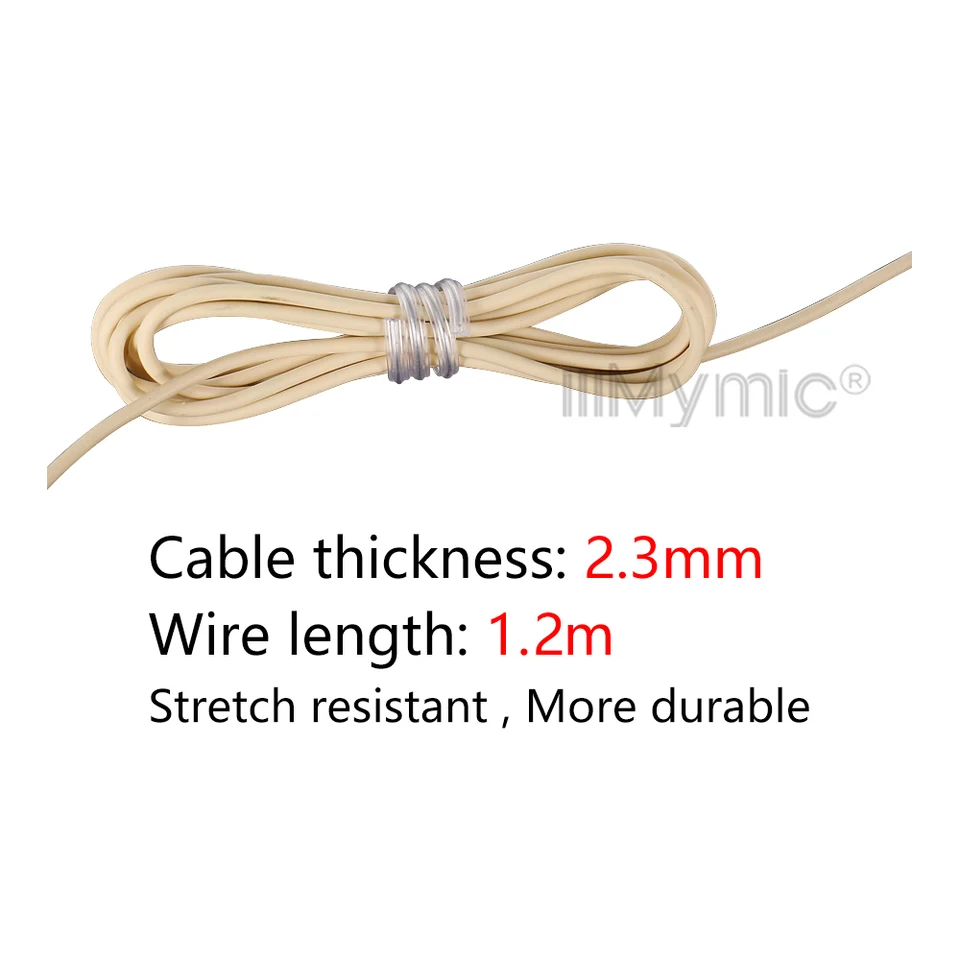Micrófono de solapa IIIIMyMic color piel, cable grueso para transmisores de correa de AKG, Shure, Sennheiser 2