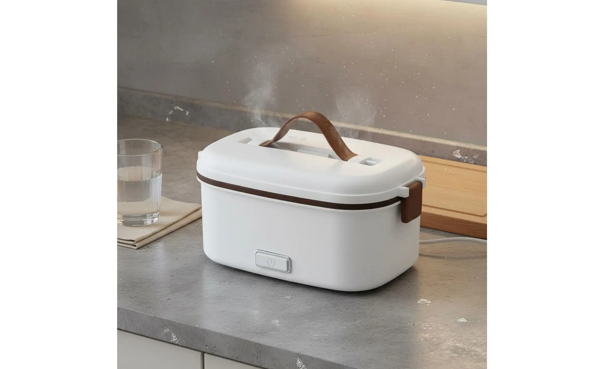 Car Heated Lunch Box Double Use Stainless Steel Heating Lunch Box Portable Food Warmer 3-in-1 Voltage Support Dishwasher Safe