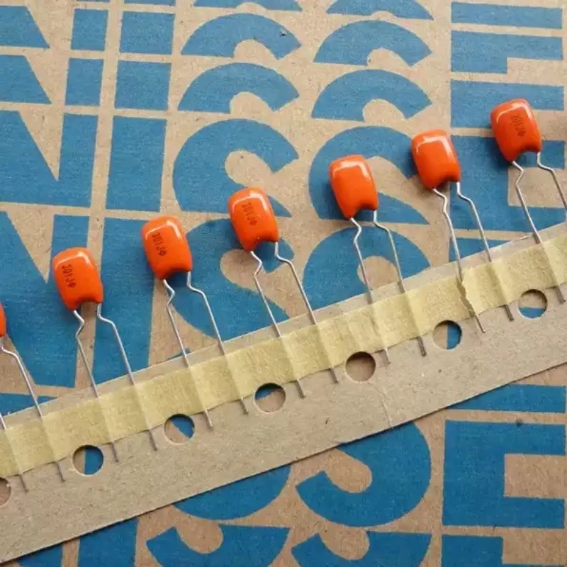 Japanese NISSEI 100V 300P 301J 5% Orange Metal Film Audio Capacitor