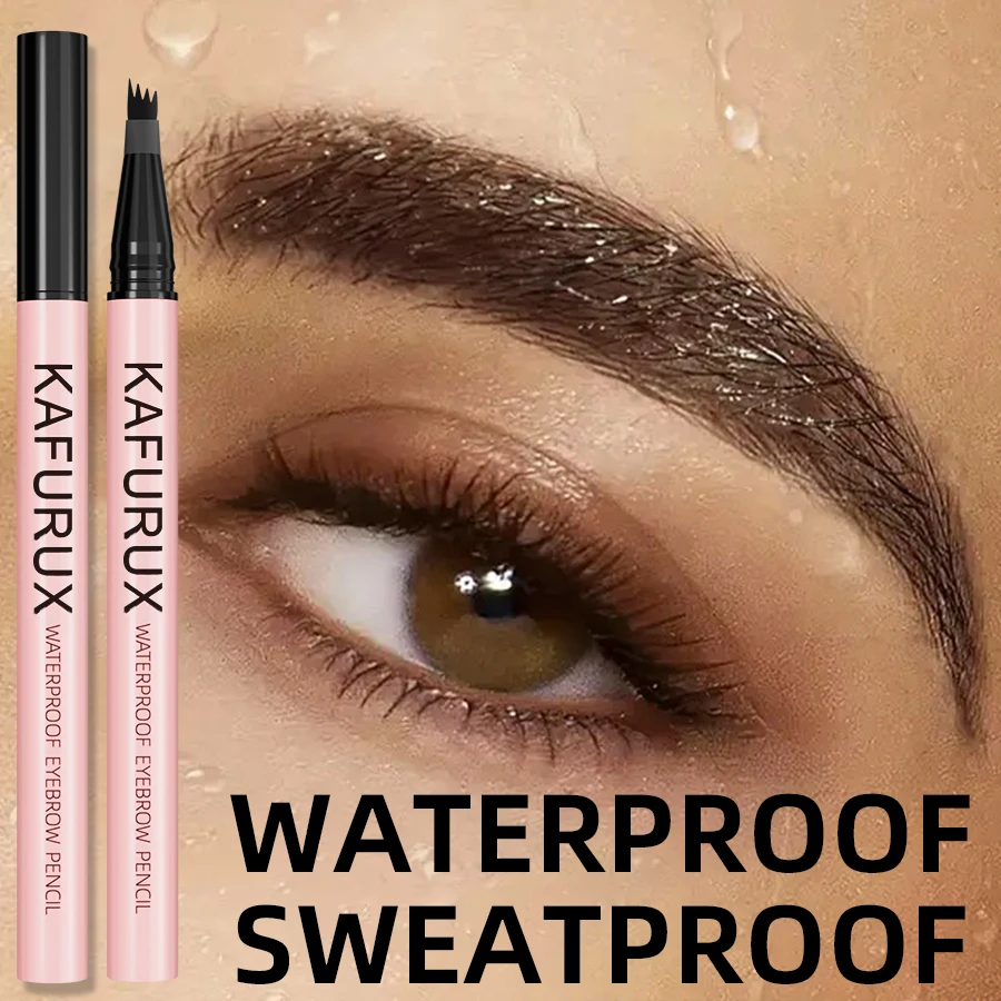 Lápiz de cejas marrón, 6 colores, 1 unidad, resistente al agua, 4 puntas divididas, lápiz de cejas negro, maquillaje líquido para cejas, cosmético duradero para regalos