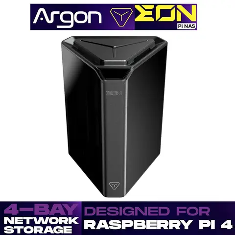 Argon EON Pi NAS 케이스 4-BAY SATA HDD SDD 네트워크 연결 스토리지 RTC 알루미늄 인클로저 BYO NAS for Raspberry Pi 4 모델 B