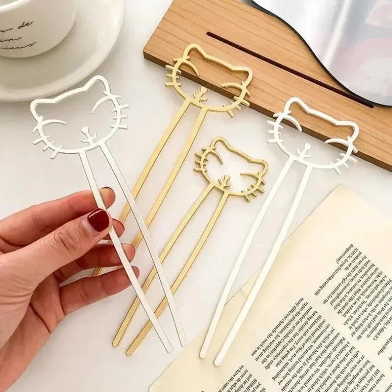 Cat Shape Fashion Frosted Metal U-shaped Hairpin Girl Versatile Hairpins Women Elegant Daily Ball Head Headwear Accessories