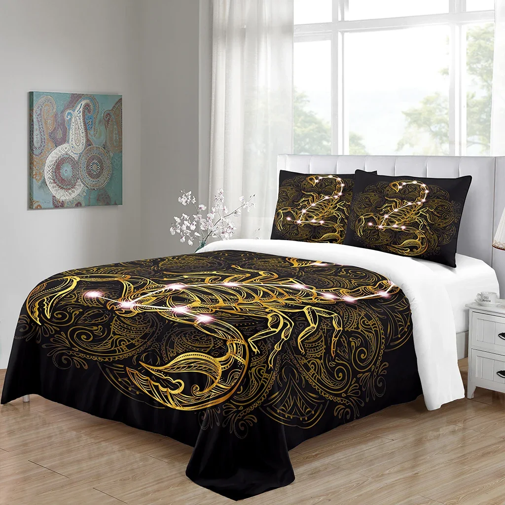 Bohemian Style Egyptian Lion Animal King Queen Twin Full Bedding Sets Single Double Bed Duvet Cover Set and 2 pcs Pillow cover