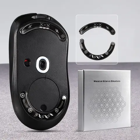 Glass Mouse Skates for Logitech G703 / G603 / G403 Wireless Gaming Mouse Feet Pads Smooth Durable Game Mouse Accessories