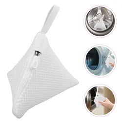 3pcs Zippered Mesh Laundry Bags Triangular Washing Machine Wash Pouch Small Socks Wash Bags Polyester Wash Pouches