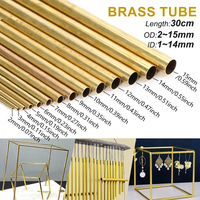 Brass Tube Diameter 2/3/4/5/6/7/8/9/10/11/12/13/14/15mm Length 300mm 0.5mm Round Pipe Tubing Brass Rod Modelmaking Cutting Tool