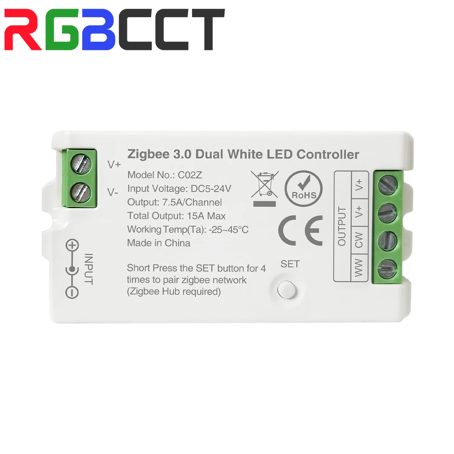 Hue Bridge Tuya Dual Mode Zigbee 3.0 LED Controller DIM CCT RGB RGBW RGBCCT WiFi 2.4GHz LED Strip Gateway Smart Things DC5V-24V