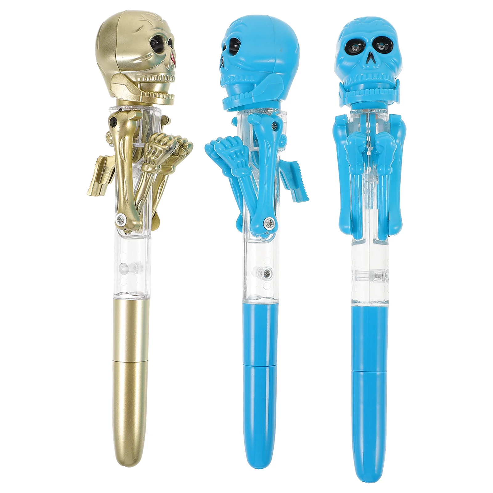 

3 Pcs Halloween Ballpoint Pen Decorations Toy Skull for Cool Goth Pens Candy Students Party Props Writing Bulk