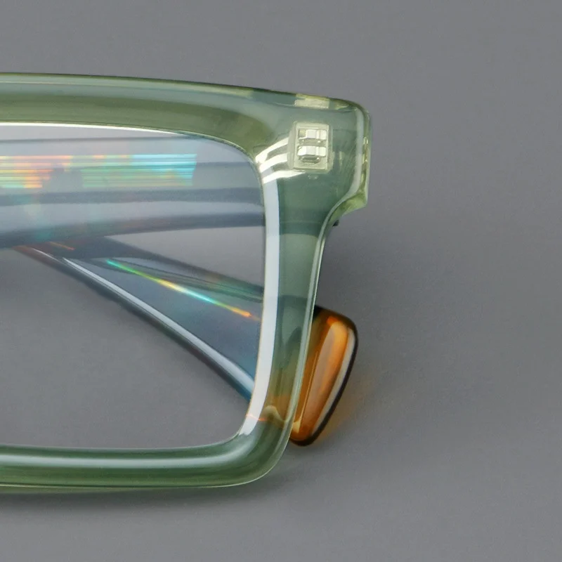 Neu im Jahr 2024: Retro-Quadratische Brillenfassung für Herren, modische optische Brillenfassung für Damen, Modell 25005 – Detail 13