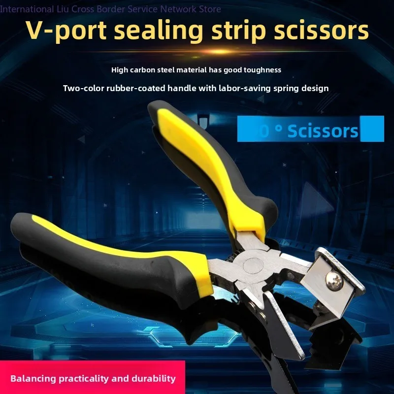 90 degree notch EPDM sealing strip V-mouth scissors for aluminum doors and windows