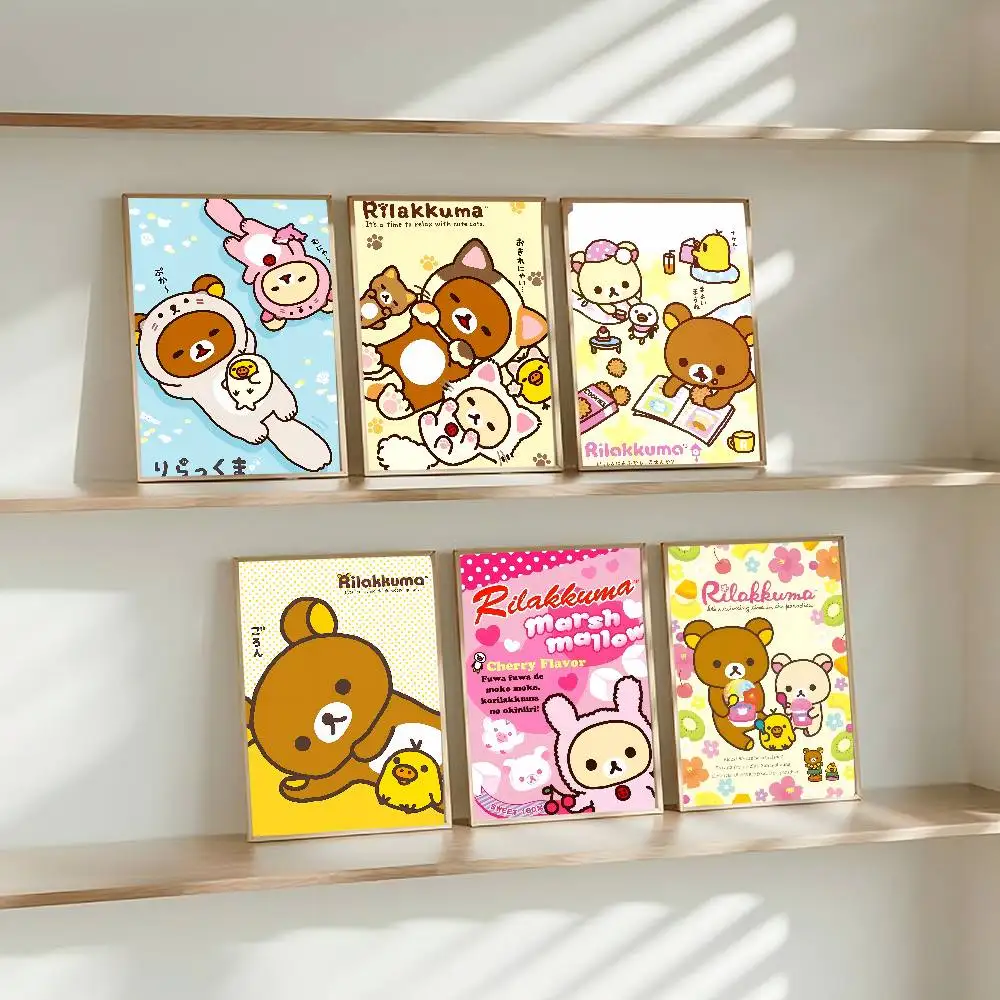 Cartoon Cat R-Rilakkumas Gift Frameless Poster Personalized Gift For Lovers Customizable Home Decor