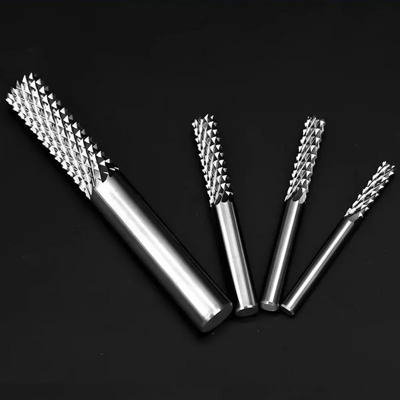 6mm Flat-Bottom PCB End Mills Corn Router Bit CNC Solid Tungsten Carbide Cutter Print Circuit Board Cutting Tools for Metal Wood