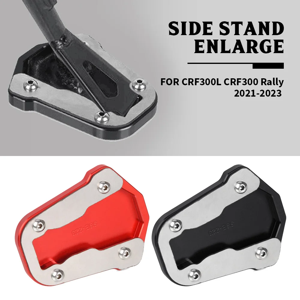 Dla Honda CRF300L CRF 300 L CRF300 Rally Side Stand Plate Kickstand Foot Enlarger Support Extension Anti-skid 2021 2022 2023