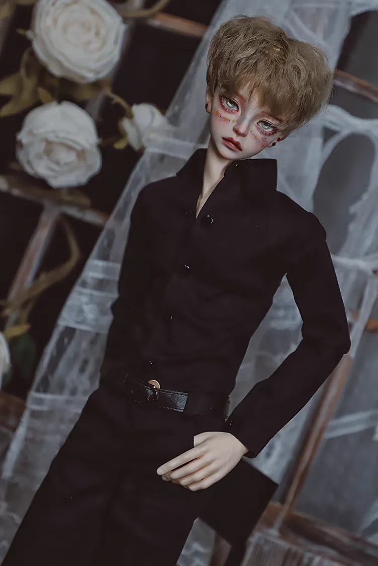 

Детская рубашка BJD подходит для 1/41/3 popo68 ID75, размер дяди, повседневная верхняя рубашка стандартного выпуска, черно-белый классический цвет