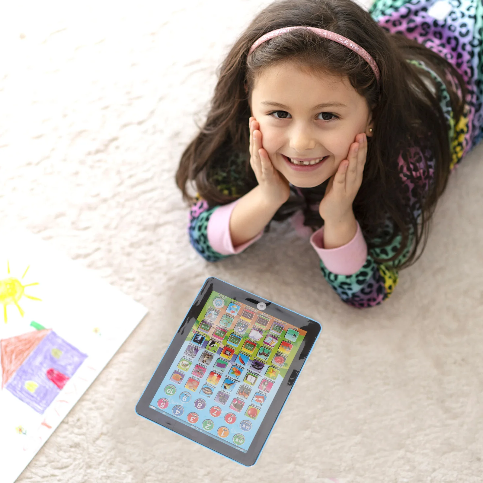 Macchina per l'apprendimento per bambini Educazione precoce Touch Screen Ortografia inglese Pronuncia Pratica educativa Rosa