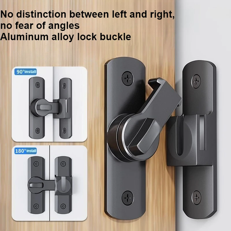 1 Stück Sicherheits-Türschlossgriff, kommerzielles Anti-Pick-Schloss in Wohnqualität mit verstellbarem 90 ° /180 °   Rutsche für den Innen- und Außenbereich