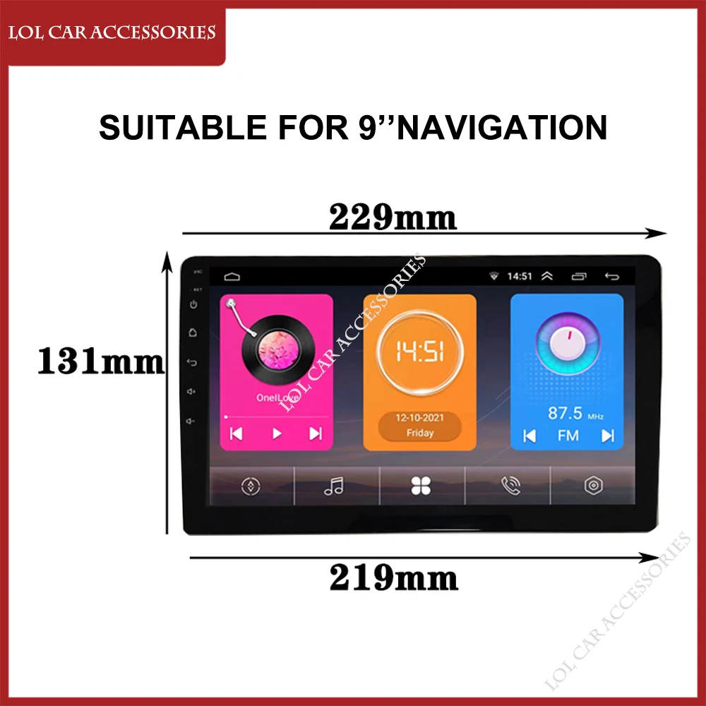 9 Inch For HYUNDAI SOLARIS ACCENT VERNA 2017 2018 Car Radio Fascia Android MP5 Player Panel Frame 2 Din Stereo Dash Cover Trim