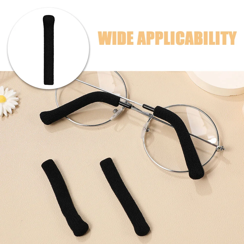 3 Pairs Glasses Spectacle Temples Guard Ear Pads Elastic Grip Black Retainer Eyeglass Cushion