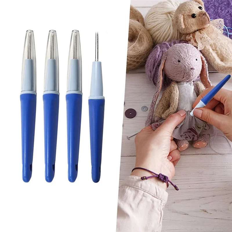 ABFS 4Pcs Needle Felting 3 Needles Tool, Pen Style Needle Felting Tool Kit With 3 Needles Wool Felt Needle Tools Kit