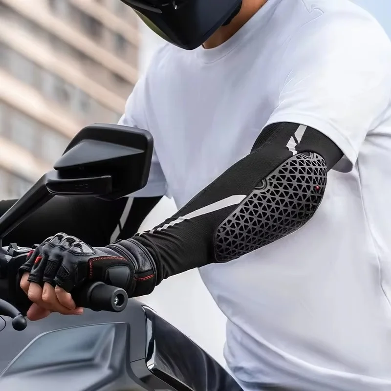 Motowolf Summer Breathable Motorcycle Elbow Pads Elastic Biker Elbow Guards Lightweight Armor for Off-Road Motocross Riding